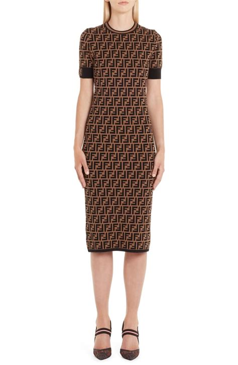 fendi knitted dress|fendi sleeve oversized dress.